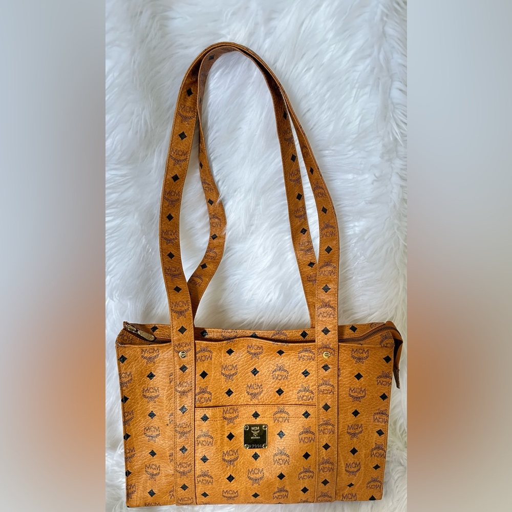 MCM Cognac Visetos Tote
